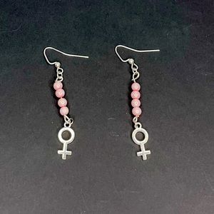 Handmade Fishhook Beaded Female Earrings